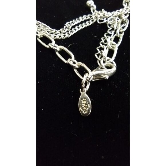 Premier Designs Necklace Faux Pearls Multi Strand Silver Chain - Picture 3 of 4